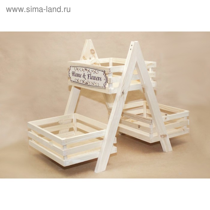 Кашпо деревянное 63×33×47.5 см из ящиков Триада, "Home Flowers" Дарим Красиво
Кашпо деревянное 63×33×47.5 см из ящиков Триада, "Home Flowers" Дарим Красиво