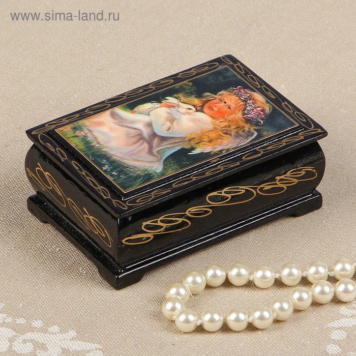 Шкатулка «Ангел с кроликом», 6×9 см, лаковая миниатюра
Шкатулка «Ангел с кроликом», 6×9 см, лаковая миниатюра