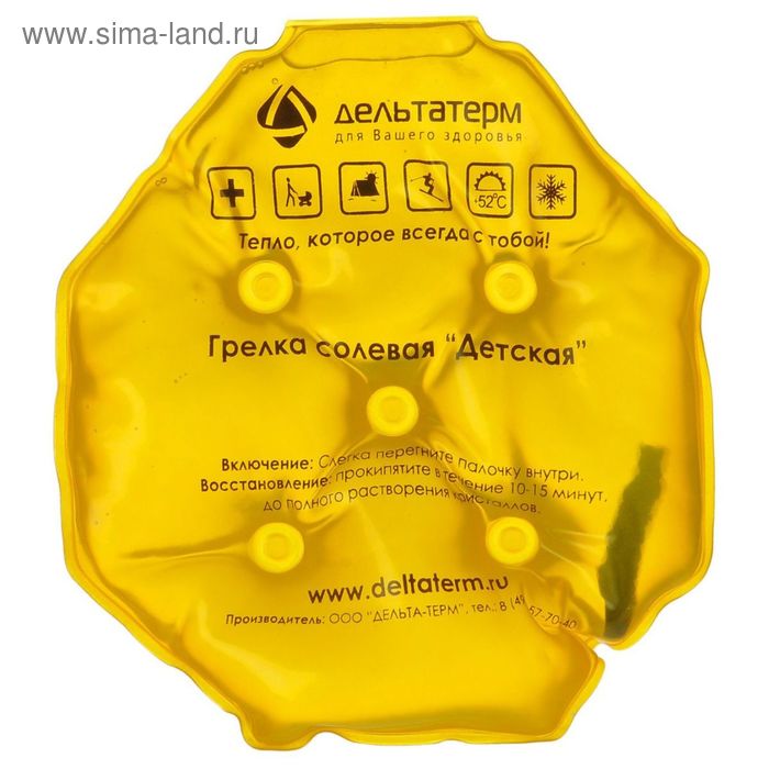 Многоразовая солевая грелка «Детская», цвет МИКС
Многоразовая солевая грелка «Детская», цвет МИКС
