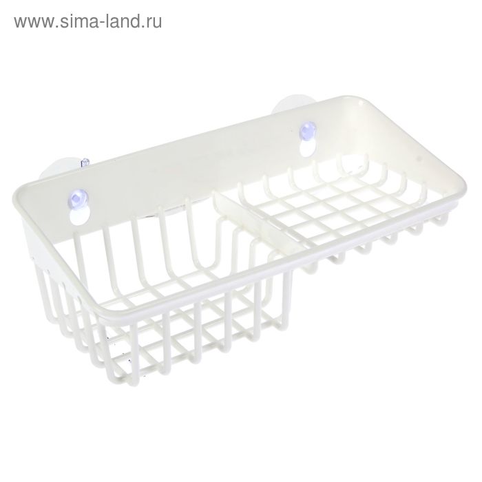 Подставка для губки и мыла на присосках, цвет белый
Подставка для губки и мыла на присосках, цвет белый