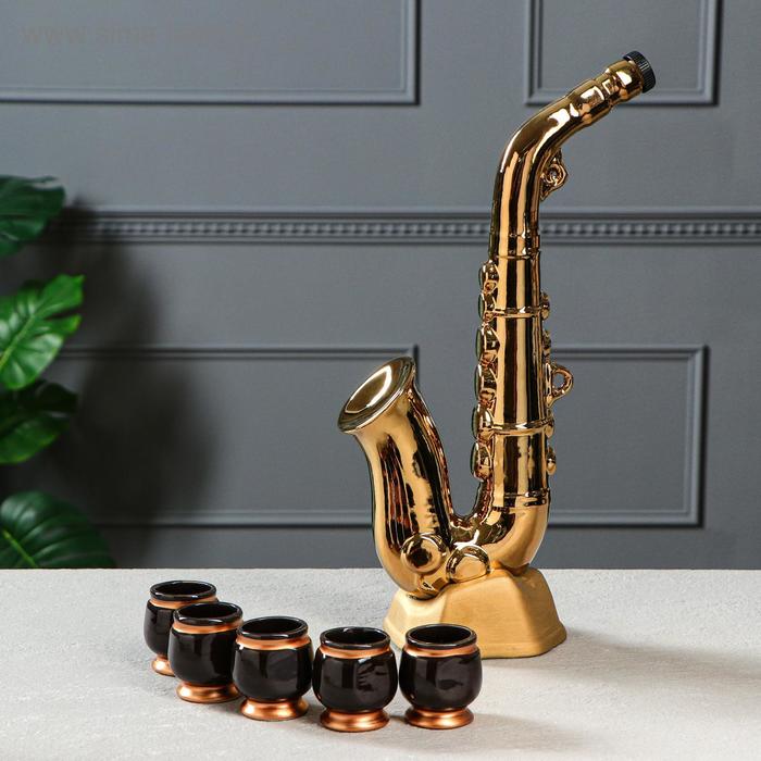 Набор для напитков "Саксофон", 6 предметов, золотистый, 0.5/0.05 л, микс
Набор для напитков "Саксофон", 6 предметов, золотистый, 0.5/0.05 л, микс