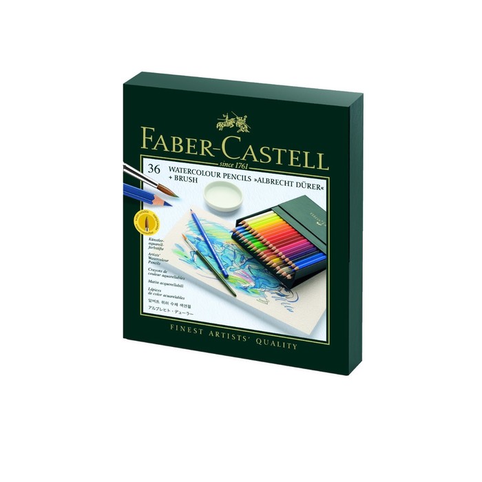Карандаши художественные акварельные 36 цветов Faber-Castell ALBRECHT DÜRER®, кожзам коробка
Карандаши художественные акварельные 36 цветов Faber-Castell ALBRECHT DÜRER®, кожзам коробка