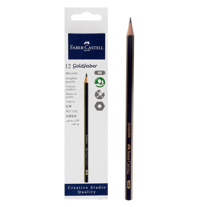 Карандаш чёрнографитный Faber-Castell GOLDFABER 1221 6B, шестигранный, цена за 1 шт
Карандаш чёрнографитный Faber-Castell GOLDFABER 1221 6B, шестигранный, цена за 1 шт