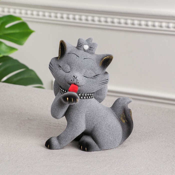 Копилка "Кошка Лапка", покрытие флок, серая, 20 см
Копилка "Кошка Лапка", покрытие флок, серая, 20 см