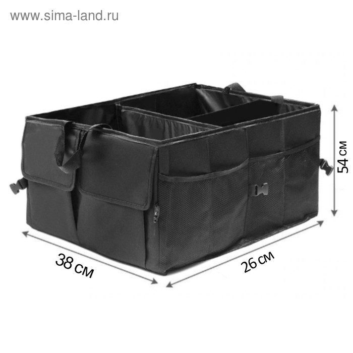 Органайзер в багажник автомобиля, текстильный, 54х38х26 см
Органайзер в багажник автомобиля, текстильный, 54х38х26 см