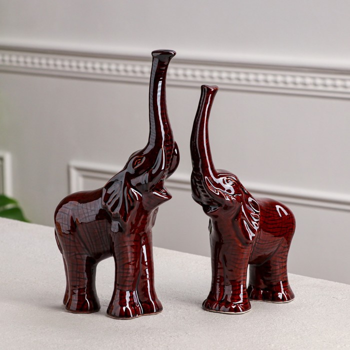 Набор статуэток "Слоны", 2 предмета, коричневый, 25 см, микс
Набор статуэток "Слоны", 2 предмета, коричневый, 25 см, микс