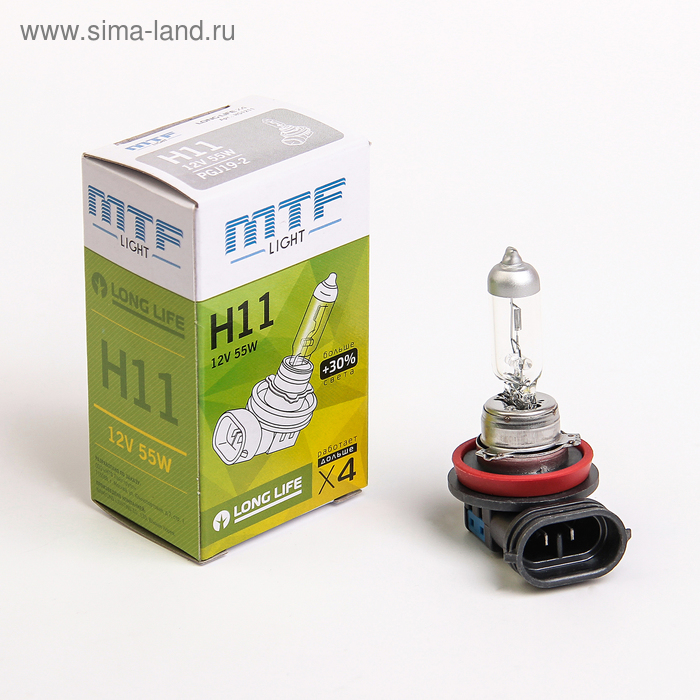 Лампа автомобильная MTF Standard+30%, H11, 12 В, 55 Вт, HS1211
Лампа автомобильная MTF Standard+30%, H11, 12 В, 55 Вт, HS1211