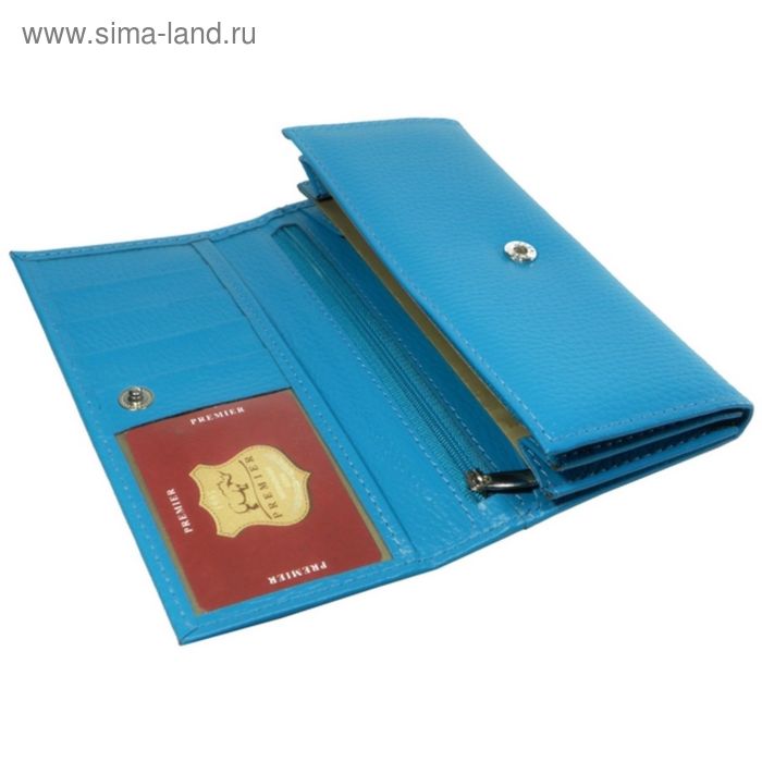 Кошелёк женский на кнопке, 2 отдела для купюр, для кредитных карт, для монет, цвет голубой
Кошелёк женский на кнопке, 2 отдела для купюр, для кредитных карт, для монет, цвет голубой