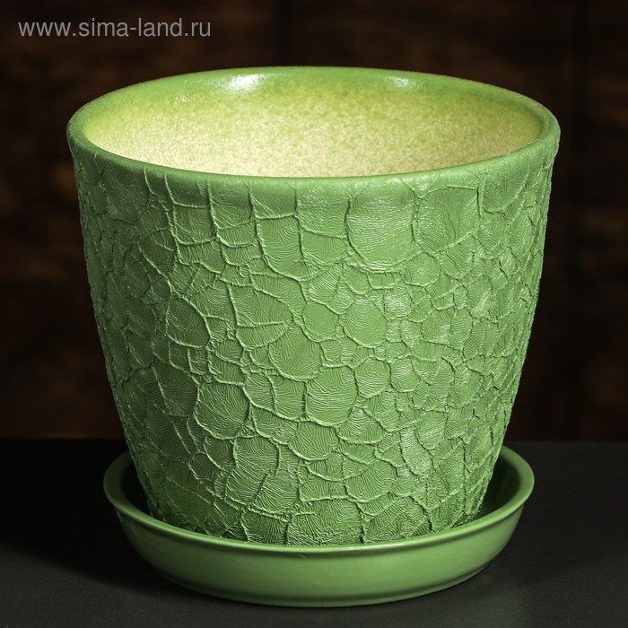 Горшок для цветов "Глория", шёлк, светло-зелёный, керамика, 0.5 л
Горшок для цветов "Глория", шёлк, светло-зелёный, керамика, 0.5 л
