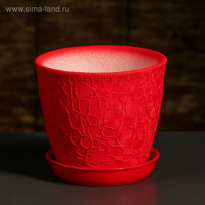 Горшок для цветов "Глория", шёлк, красный, керамика, 0.5 л
Горшок для цветов "Глория", шёлк, красный, керамика, 0.5 л