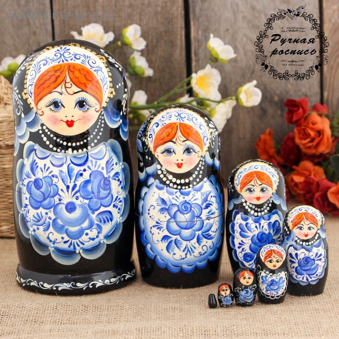 Матрёшка «Дарья», синий платок, 8 кукольная, 19 см , ручная работа
Матрёшка «Дарья», синий платок, 8 кукольная, 19 см , ручная работа