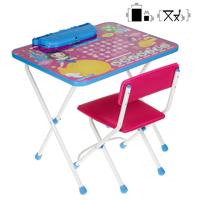 фото Набор детской мебели «белоснежка»: стол, пенал, стул мягкий nika kids