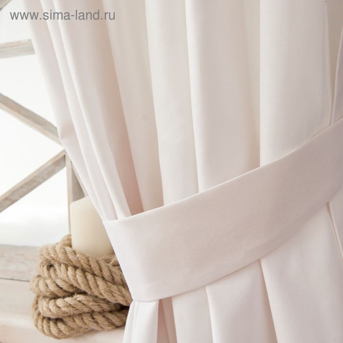 фото Шторы «билли» с подхватами, 170 х 270 см - 2 шт, белый pasionaria
