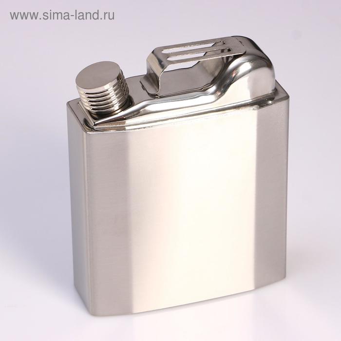 фото Фляжка, 540 мл "канистра", в коричневом чехле с гербом ссср