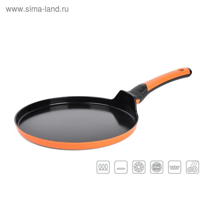 Сковорода блинная Oursson, PF2600C/OR, 26 см, оранжевая
Сковорода блинная Oursson, PF2600C/OR, 26 см, оранжевая