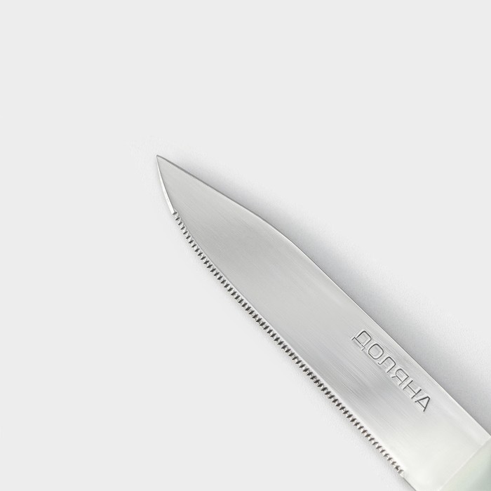 фото Нож кухонный доляна «страйп», зубчатое лезвие 7,5 см