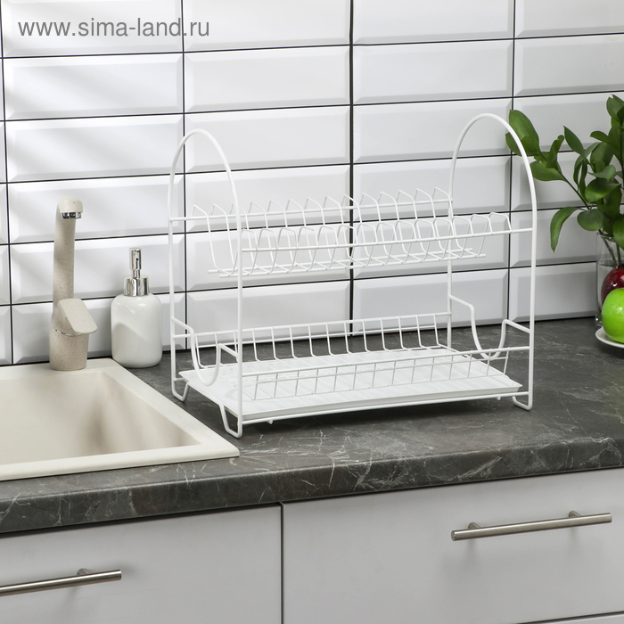 Сушилка для посуды 2-х ярусная «Люкс», 25×40×35 см, цвет белый
Сушилка для посуды 2-х ярусная «Люкс», 25×40×35 см, цвет белый