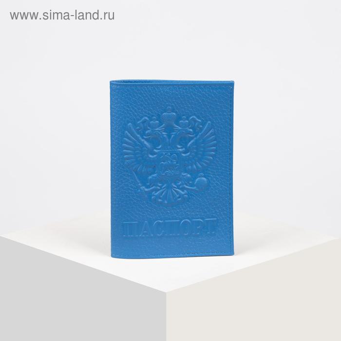 Обложка для паспорта, герб, флотер, цвет голубой
Обложка для паспорта, герб, флотер, цвет голубой