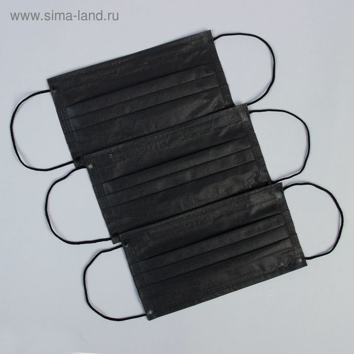 Маска медицинская EleGreen, четырёхслойная, 50 штук в упаковке, чёрная
Маска медицинская EleGreen, четырёхслойная, 50 штук в упаковке, чёрная