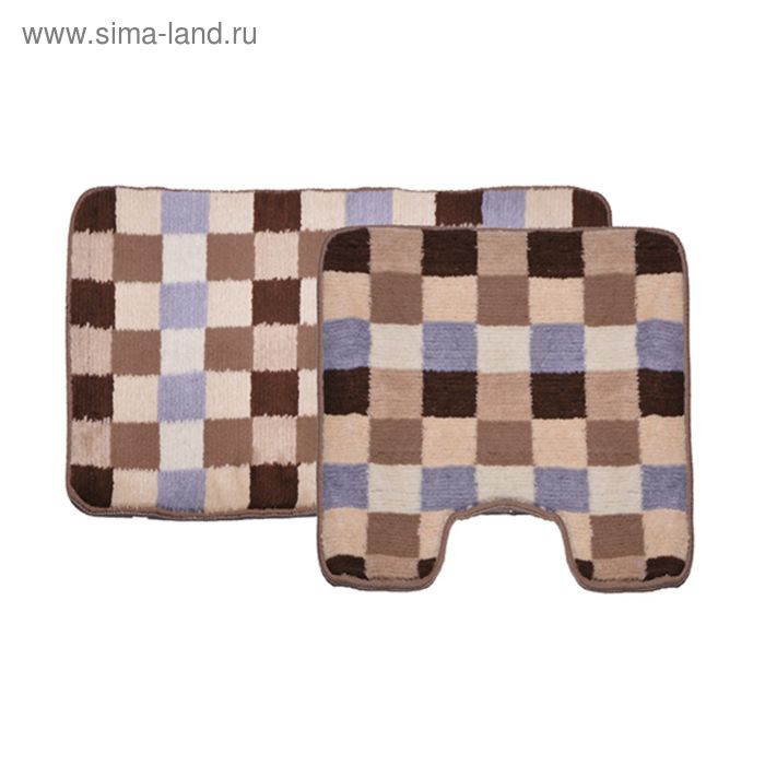 Набор ковриков для ванной «Клетка», 2 шт: 50 х 80 см, 55 х 55 см
Набор ковриков для ванной «Клетка», 2 шт: 50 х 80 см, 55 х 55 см