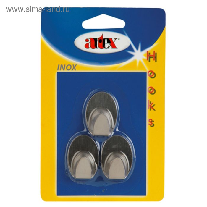 Набор крючков самоклеящихся, 3 шт, нержавеющая сталь
Набор крючков самоклеящихся, 3 шт, нержавеющая сталь