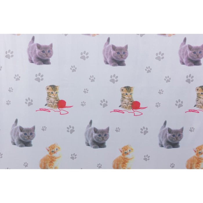фото Штора для ванной «котята», 180 х 180 см dasch