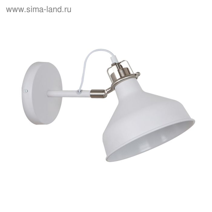 Бра LURDI 1x40W E27 белый, никель 19x21см