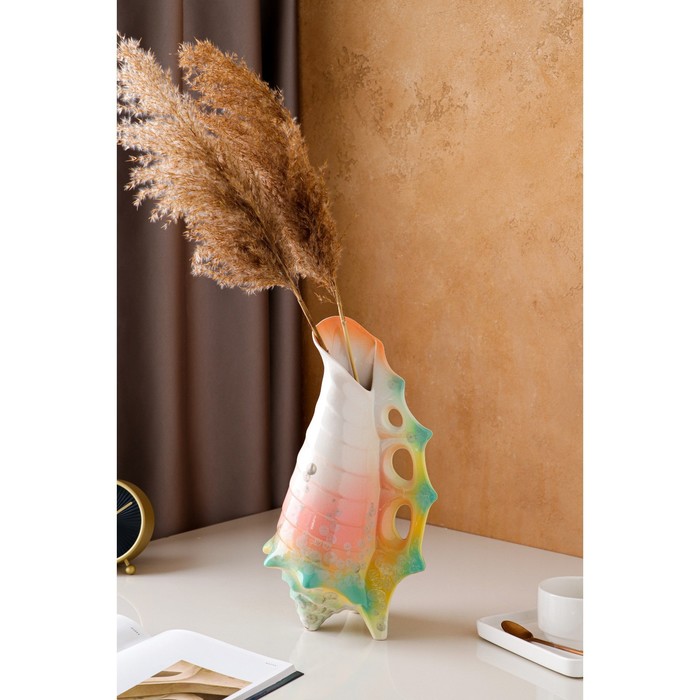 Ваза керамическая "Ракушка", настольная, цветная, 36 см
Ваза керамическая "Ракушка", настольная, цветная, 36 см