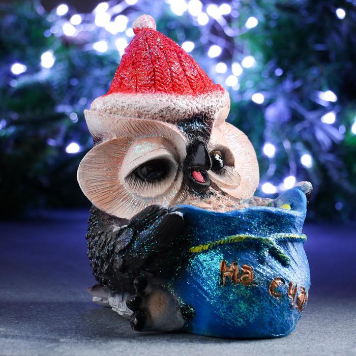 Копилка "Сова с мешком "На счастья" с блестками 23см
Копилка "Сова с мешком "На счастья" с блестками 23см