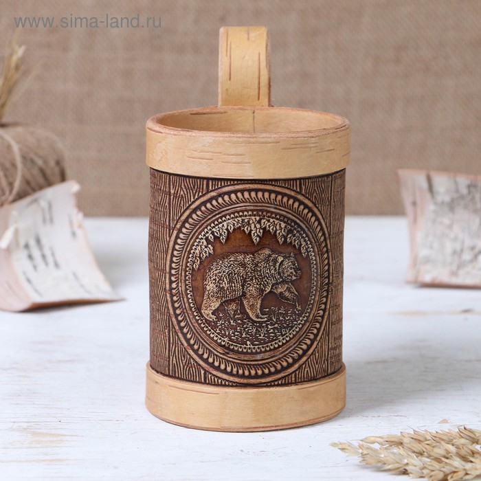 Кружка «Медведь», 8×8×12 см, береста
Кружка «Медведь», 8×8×12 см, береста