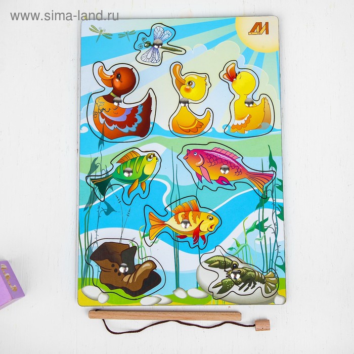 Магнитная рыбалка - пазл для детей «На пруду»
Магнитная рыбалка - пазл для детей «На пруду»