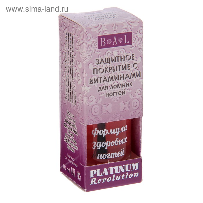 Защитное покрытие для ломких ногтей Platinum Revolution с витаминами, 10 мл
Защитное покрытие для ломких ногтей Platinum Revolution с витаминами, 10 мл