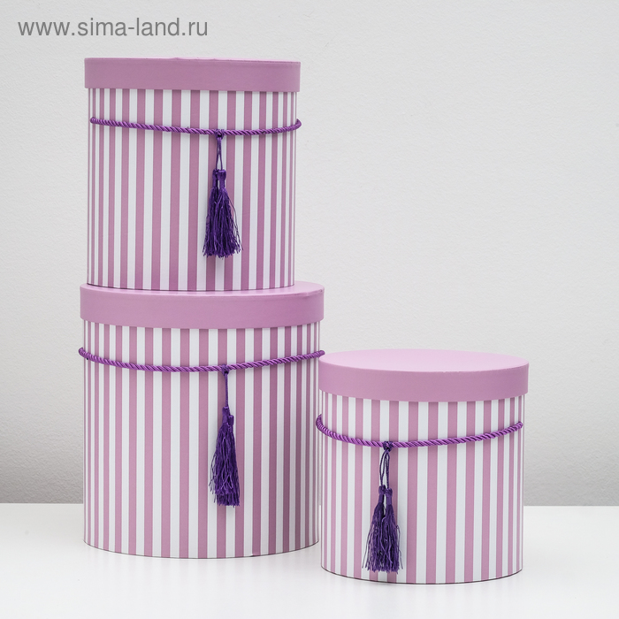 Набор коробок 3 в 1 "Полоски", фиолетовый, 24 х 24 х 26 - 19 х 19 х 20 см
Набор коробок 3 в 1 "Полоски", фиолетовый, 24 х 24 х 26 - 19 х 19 х 20 см