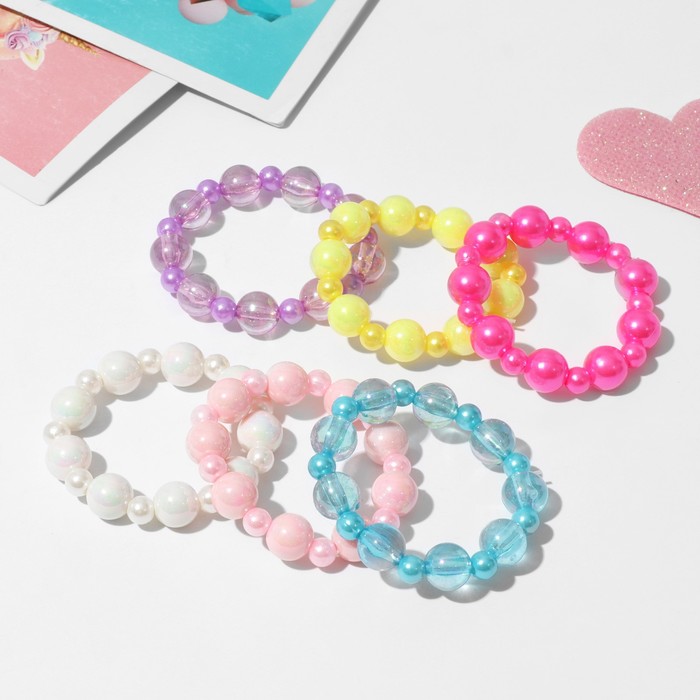 фото Браслет "выбражулька" 1 нить, карамельки, цвет микс