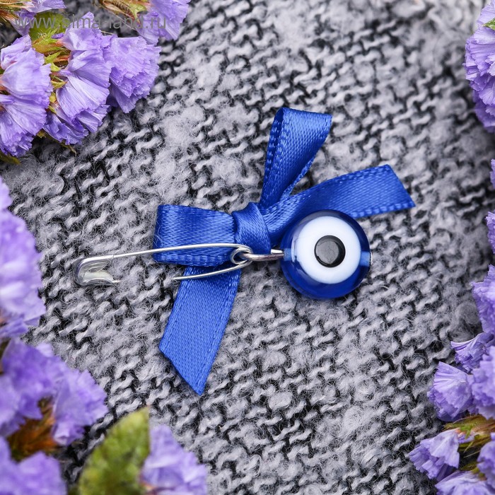 Булавка-оберег с бантиком "Глазик", 3см, цвет синий в серебре
Булавка-оберег с бантиком "Глазик", 3см, цвет синий в серебре