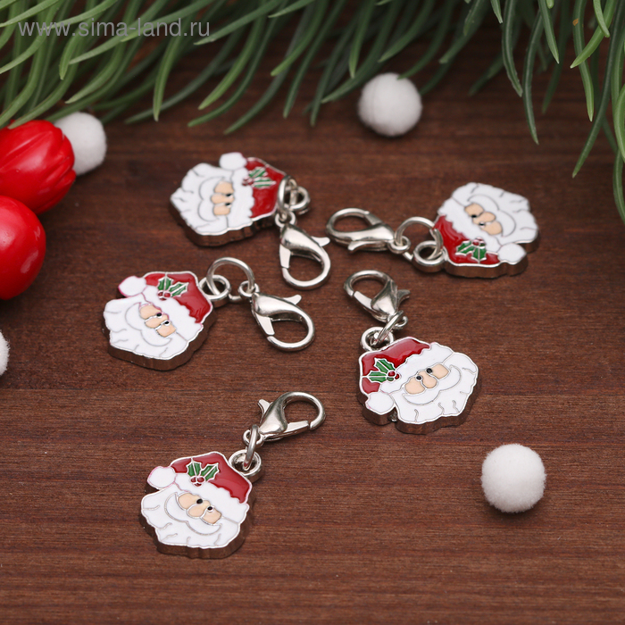 Шарм новогодний "Дед Мороз", цвет красно-белый в серебре
Шарм новогодний "Дед Мороз", цвет красно-белый в серебре