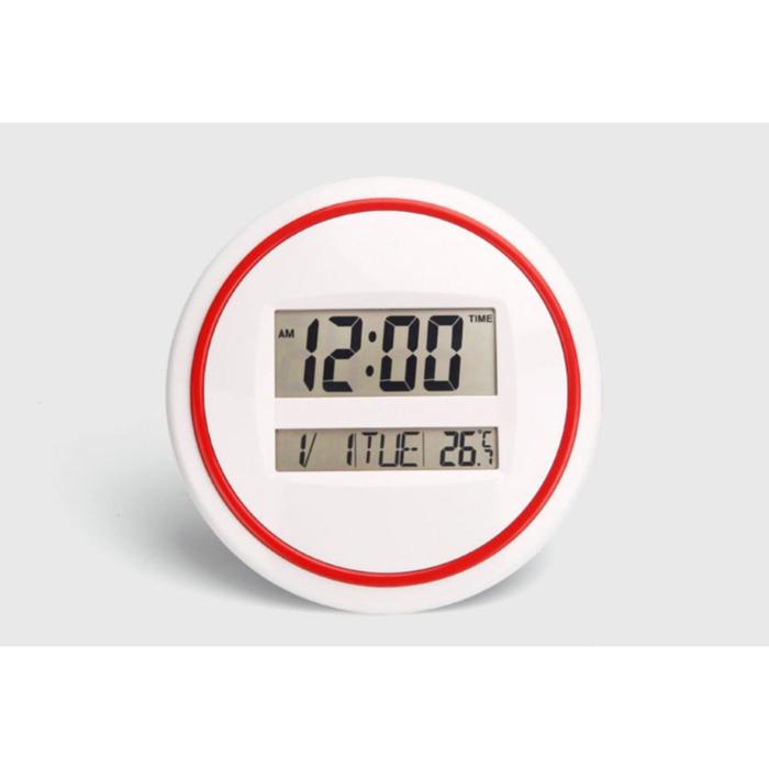 Часы настенные электронные "Круг" с календарем, таймером и термометром, 26х26 см
Часы настенные электронные "Круг" с календарем, таймером и термометром, 26х26 см