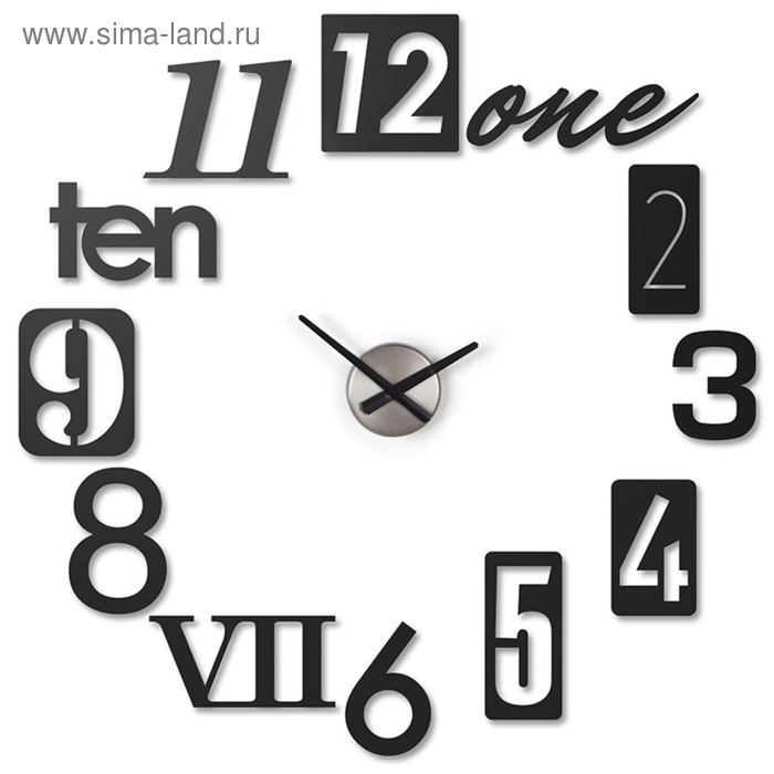 Часы настенные Numbra, чёрные
Часы настенные Numbra, чёрные