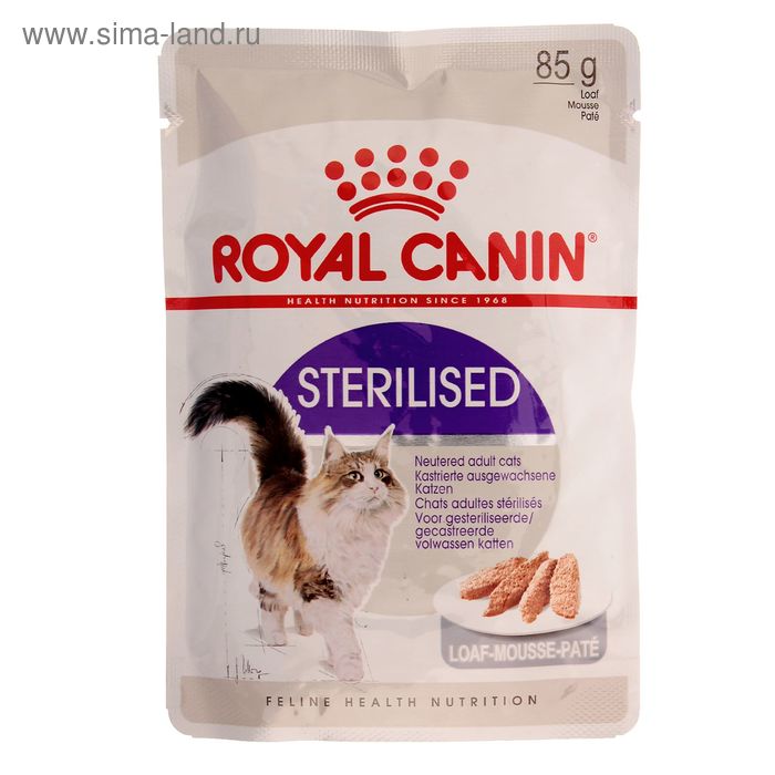 Влажный корм RC Sterilised для стерилизованных кошек, паштет, пауч, 85 г
Влажный корм RC Sterilised для стерилизованных кошек, паштет, пауч, 85 г