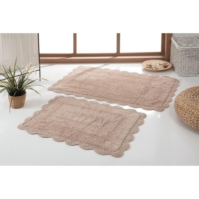 Набор ковриков Evora, размер 60х100 см-1 шт., 50х70 см-1 шт., цвет бежевый
Набор ковриков Evora, размер 60х100 см-1 шт., 50х70 см-1 шт., цвет бежевый
