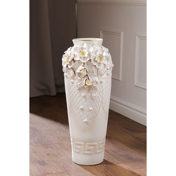 Ваза керамическая "Арго", напольная, лепка, белая, 62 см, авторская работа 
Ваза керамическая "Арго", напольная, лепка, белая, 62 см, авторская работа