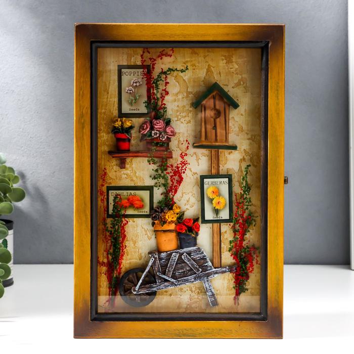 Ключница дерево 6 крючков "Тачка с цветами" 29х19,5х7 см
Ключница дерево 6 крючков "Тачка с цветами" 29х19,5х7 см