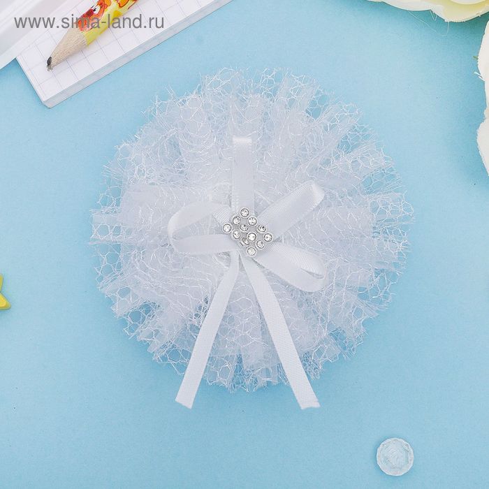 Резинка для волос бант "Школьница" сеточка страза, d-8 см, белый
Резинка для волос бант "Школьница" сеточка страза, d-8 см, белый
