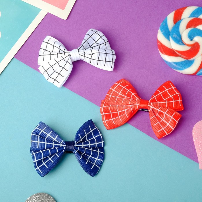 Зажим для волос "Бантик" 5 см клеточка, микс
Зажим для волос "Бантик" 5 см клеточка, микс