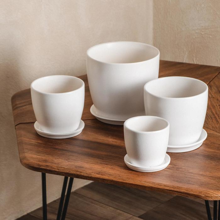 Набор цветочных горшков "Осень", 4 предмета, белый, 3/2/1/0.5 л
Набор цветочных горшков "Осень", 4 предмета, белый, 3/2/1/0.5 л