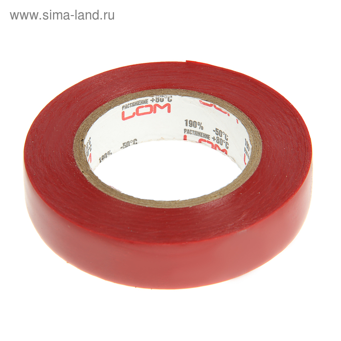 Изолента LOM, ПВХ, 15 мм х 14 м, 130 мкм, красная
Изолента LOM, ПВХ, 15 мм х 14 м, 130 мкм, красная