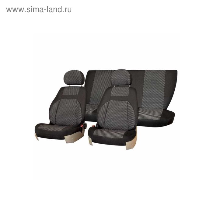 фото Авточехлы skyway, niva ваз-2121 с 2006, жаккард, набор 8 предметов, темно-серый