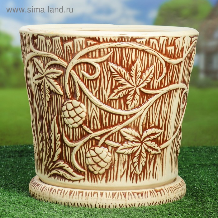 Горшок для цветов "Хмель", бежево-коричневый, керамика, 18 л
Горшок для цветов "Хмель", бежево-коричневый, керамика, 18 л