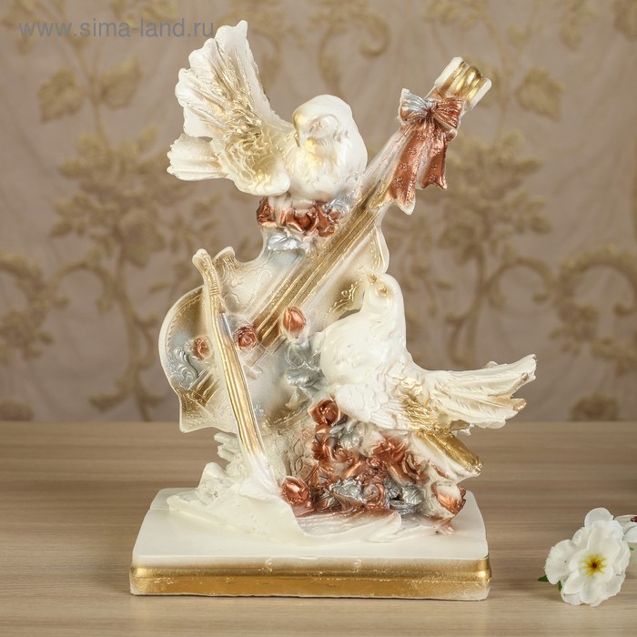 Статуэтка "Голуби на скрипке", бежевый цвет, 30 см
Статуэтка "Голуби на скрипке", бежевый цвет, 30 см