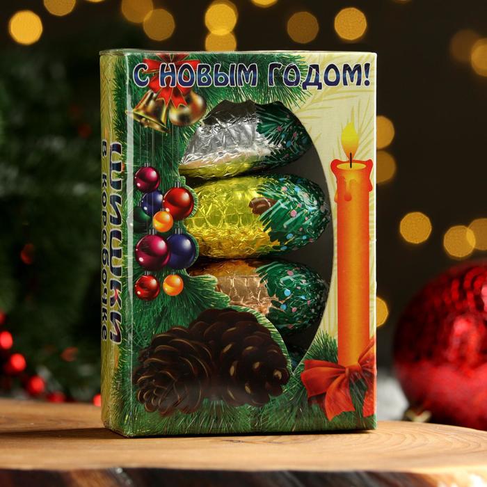 Фигурки из тёмного шоколада, набор «Шишки в коробочке», 72 г
Фигурки из тёмного шоколада, набор «Шишки в коробочке», 72 г